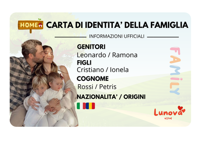 CARTA D'IDENTITA' DELLA FAMIGLIA (2pz)